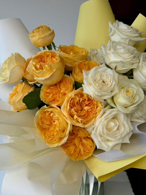 Morning Gilt ｜Love Heart Two-Tone Rose Bouquet