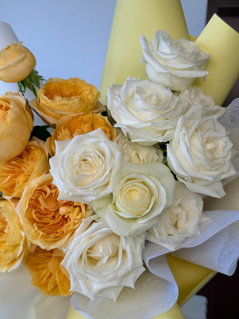 Morning Gilt ｜Love Heart Two-Tone Rose Bouquet