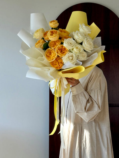 Morning Gilt ｜Love Heart Two-Tone Rose Bouquet