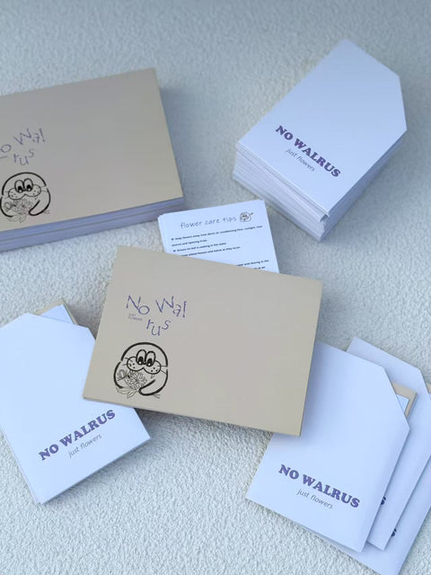 No Walrus Kit -  Sleeve, Greeting Card and Flower Care Tips